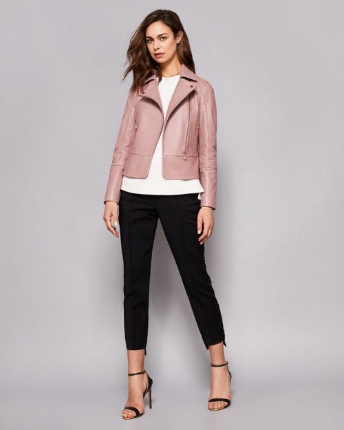 Ted baker hotsell peplum leather jacket